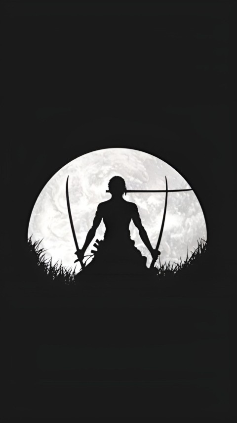 Wallpaper Zoro 4K with Black Screen