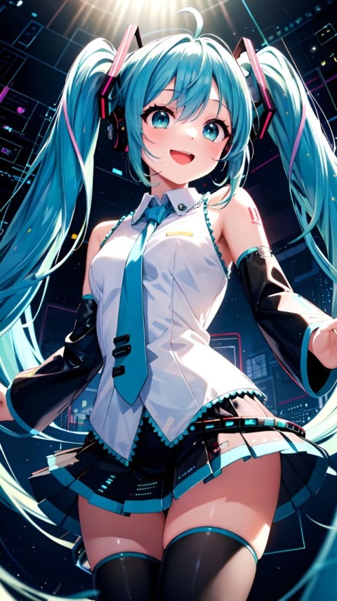 Wallpaper Hatsune Miku Cute 4K for iPhone