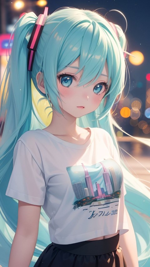 Wallpaper Hatsune Miku Cute for iPhone 4K
