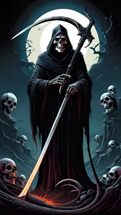 Wallpaper Grim Reaper for iPhone 4K