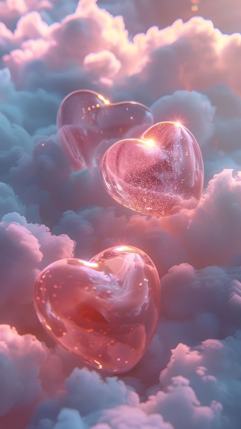 Wallpaper Heart Pink 4K for iPhone