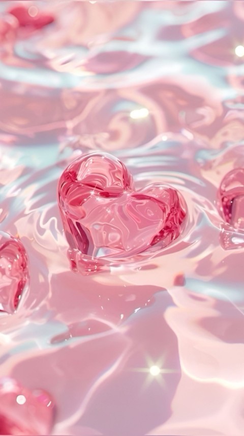 Pink Wallpaper Heart 4K for Phone