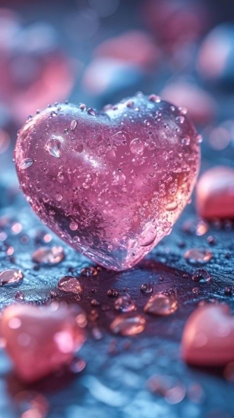 Pink Wallpaper Heart 4K for iPhone