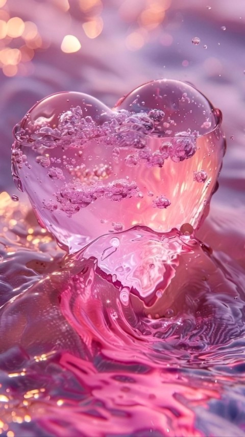 Pink Wallpaper Heart for Phone 4K