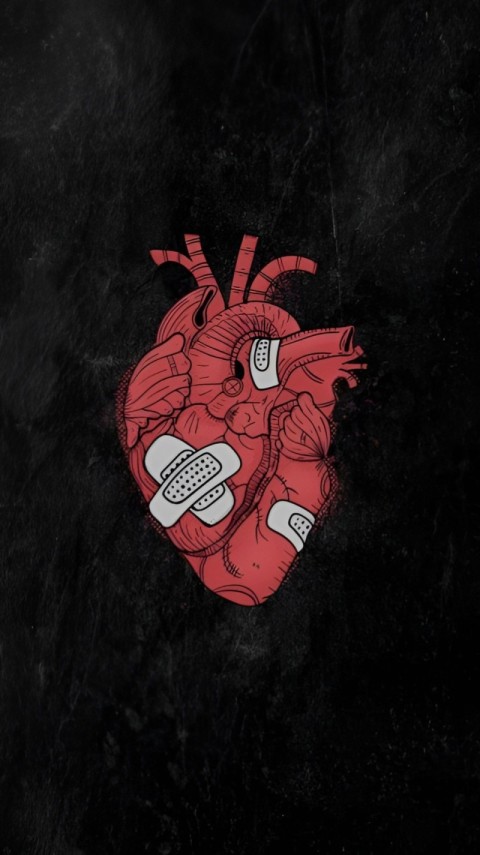 Wallpaper of Broken Heart 4K for Phone