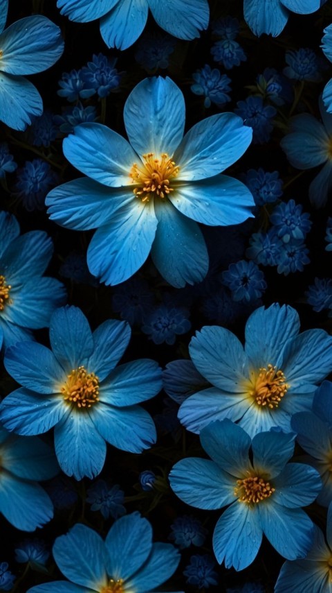 Wallpaper Blue Flowers HD for Mobile