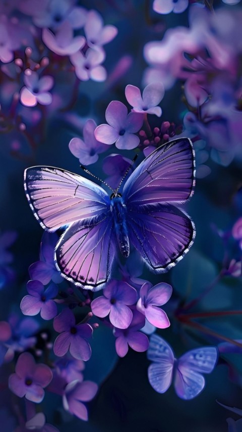 Wallpaper Purple Butterfly 4K for iPhone