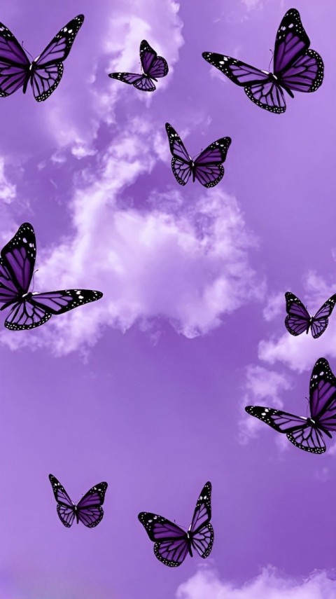 Wallpaper Purple Butterfly HD for Mobile