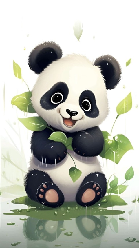 Wallpaper Panda Cute 4K for iPhone