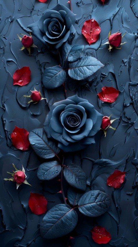 Wallpaper Flowers Black 4K for iPhone