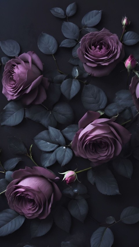 Wallpaper Flowers Black 4K for Phones