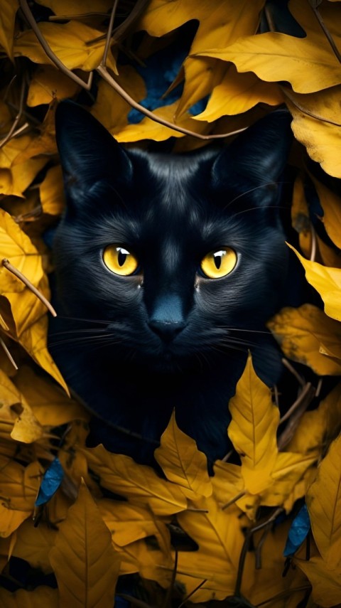 Wallpaper Cat Black for Phone 4K