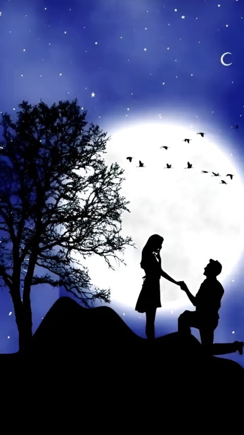 Wallpaper Love Cute Couple 4K for Phone