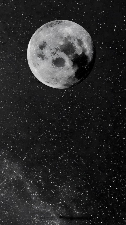 Wallpaper Black 4K moon for Phone