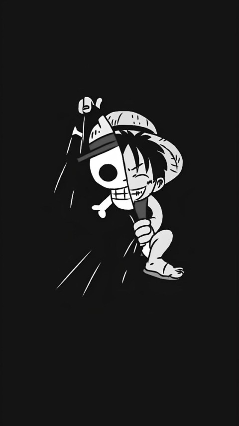 Anime Wallpaper Black and White for Phone 4K