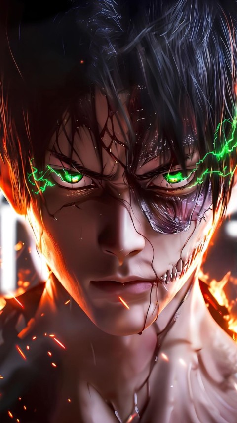 Eren Yeager Wallpaper 4K for iPhone