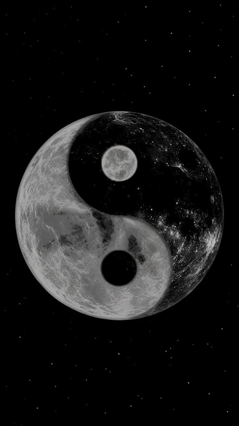 Yin and Yang Wallpaper for Phone 4K