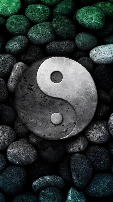 Yin and Yang Wallpaper 4K for iPhone