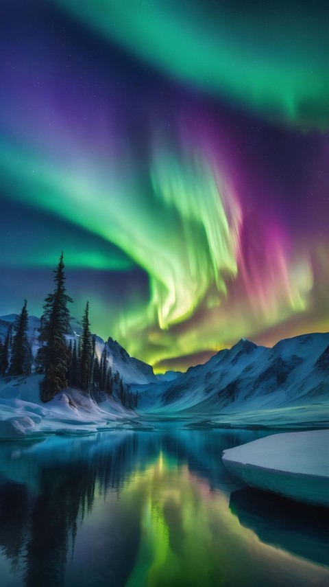 Wallpaper Northern Lights 4K for Mobile