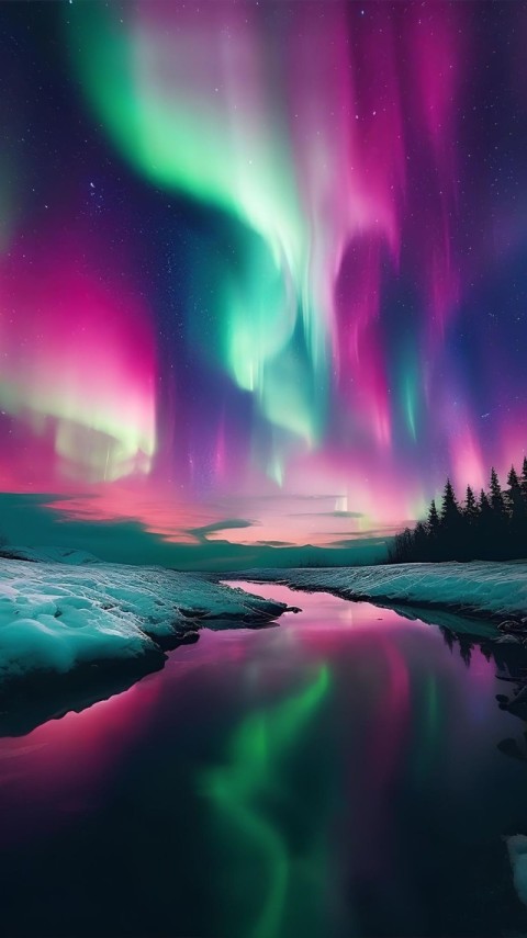 Wallpaper Northern Lights 4K for Phone