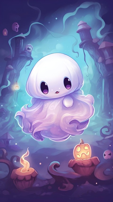 Wallpaper Halloween Cute Ghost HD for Mobile