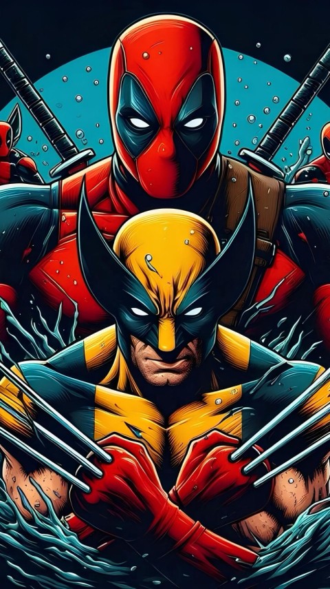 Deadpool and Wolverine Wallpaper for Phone 4K