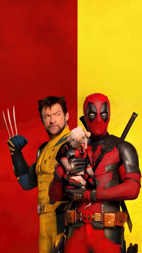 Deadpool and Wolverine Wallpaper 4K for iPhone