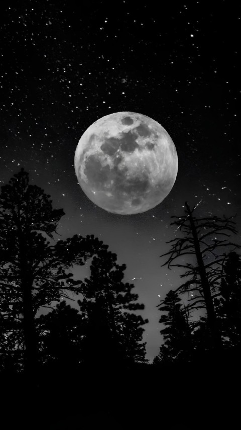 Wallpaper Black HD and 4K Moon for iPhone