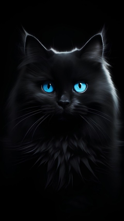 Wallpaper Black Cat HD 4K for Mobile