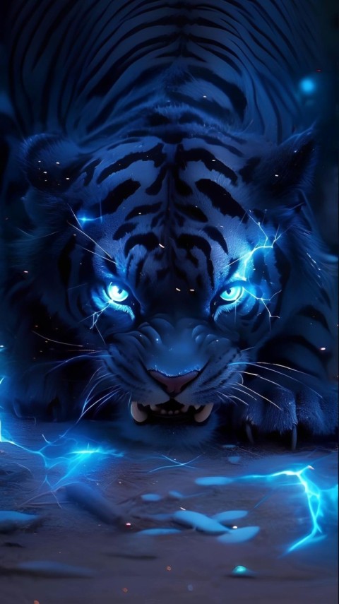 Blue Wallpaper Black 4K for Phone