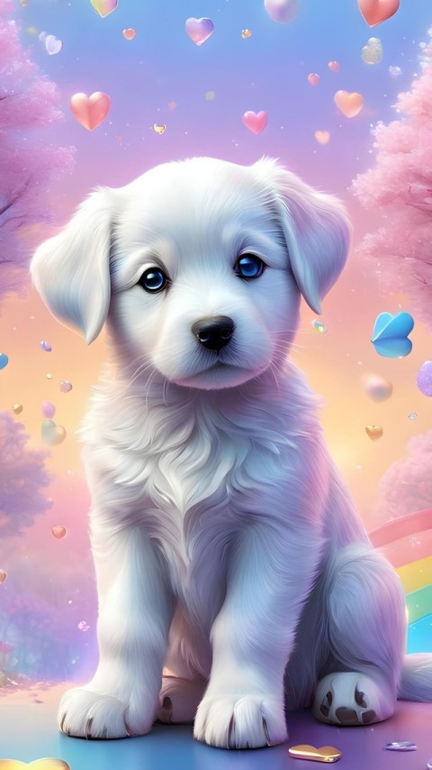 Wallpaper Cute Dog Puppies 4K for Phones