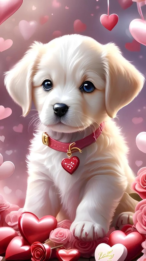 Wallpaper Cute Dog Puppies for Phone 4K