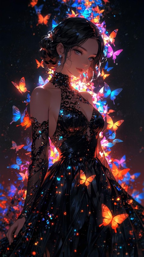 Black Wallpaper Aesthetic Girl 4K for Phone