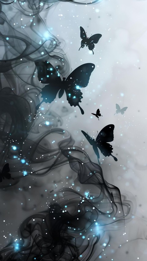 Wallpaper Aesthetic Black Butterfly 4K for Phone