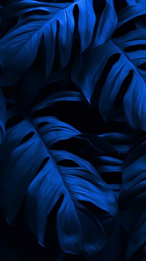 Blue Wallpaper Dark Forest 4K for Phone