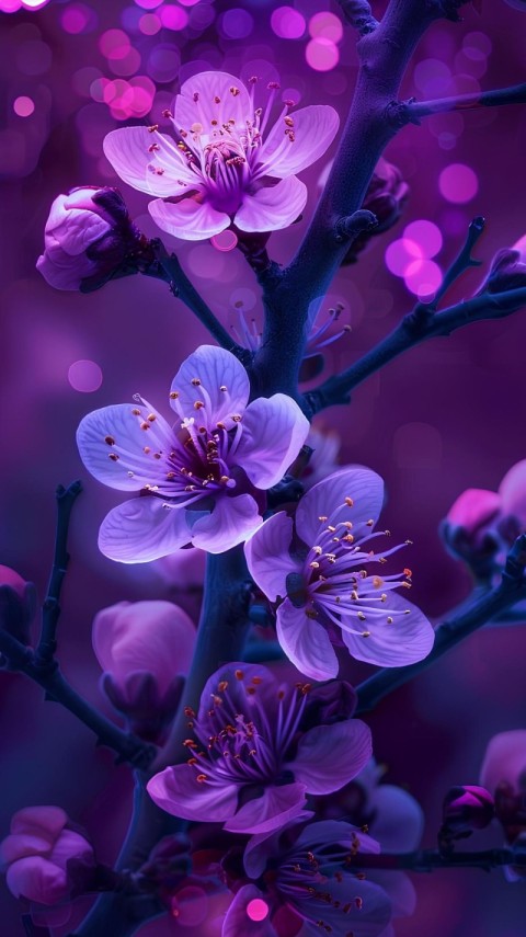 Floral Wallpaper Dark Flowers 4K for iPhone