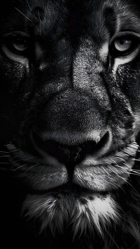 Wallpaper Dark Lion 4K for Phone