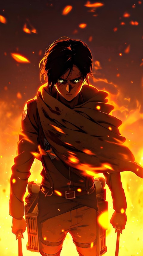 Eren Yeager Wallpaper 4K for Mobile