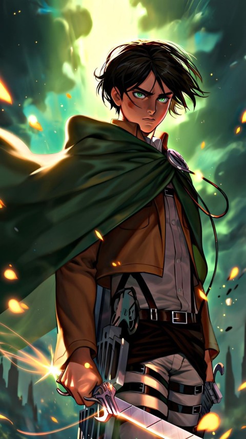 Eren Yeager Wallpaper 4K for iPhone