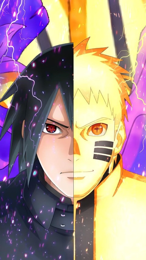 Sasuke and Naruto Wallpaper 4K for Phone