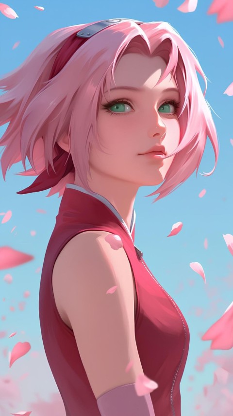 Sakura Wallpaper Haruno 4K for iPhone