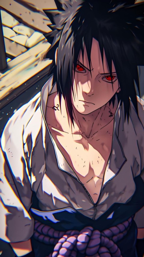 Sasuke Uchiha Shippuden Wallpaper 4K for Mobile