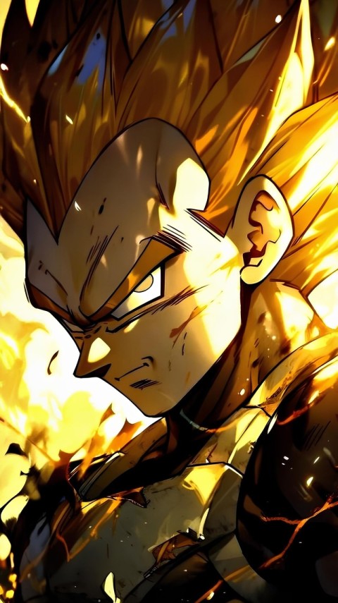 Dragon Ball Vegeta Wallpaper 4K for iPhone